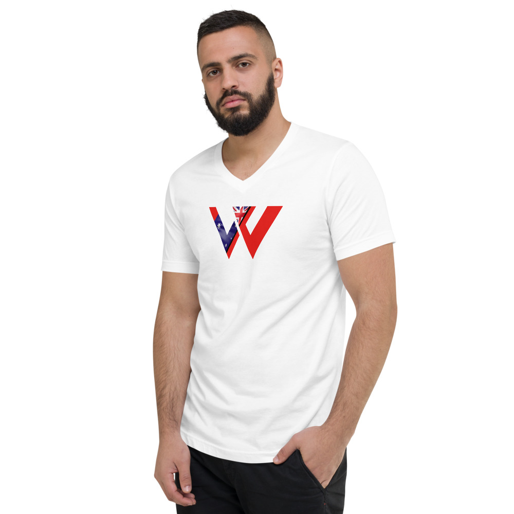 Australia Flag Short Sleeve V-Neck T-Shirt - Image 5