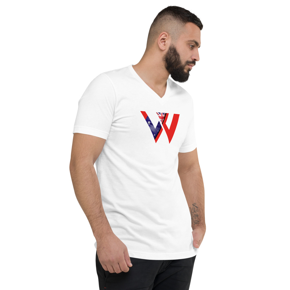 Australia Flag Short Sleeve V-Neck T-Shirt - Image 6